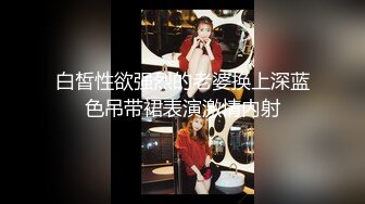 白皙性欲强烈的老婆换上深蓝色吊带裙表演激情内射